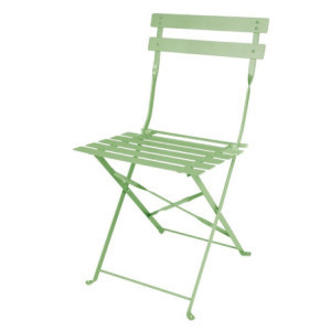 Chaises Pliantes Acier Vert Clair - Lot de 2