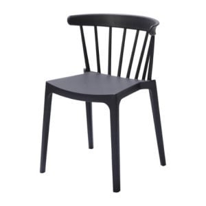 Chaises Polypropylène Anthracite - Lot de 4