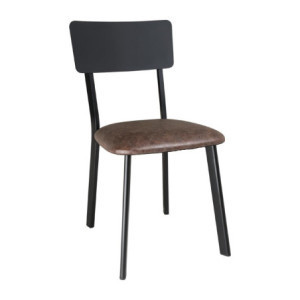 Chaises en Metal Assise Vintage - Lot de 4