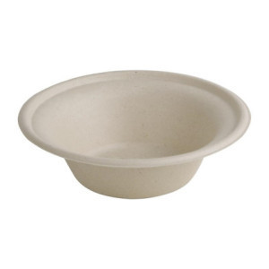 Bols Ronds Compostables en Bagasse Naturel 312 ml - Lot de 50