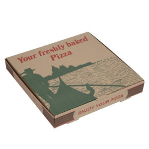 Boîtes à Pizza Imprimées Compostables 311 mm - Lot de 100