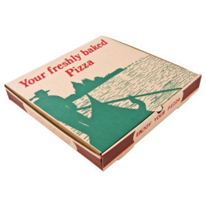 Boîtes à Pizza Imprimées Compostables 358 mm - Lot de 50