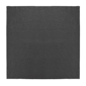 Serviettes de Table en Lin Noires 400 x 400 mm - Lot de 12