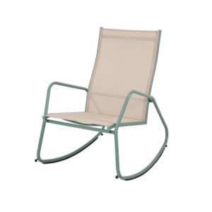 Fauteuil de Jardin à Bascule Brody - Vert-Beige