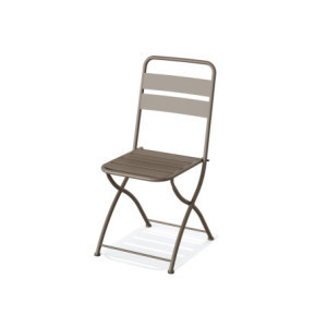 Chaise de Bistrot Pliable Breeze Métal - Cappucino