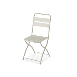 Chaise de Bistrot Pliable Breeze Métal - Beige