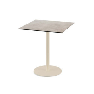 Table Bistrot Urban Piètement Sable et Plateau Moonstone - 70 x 70 cm