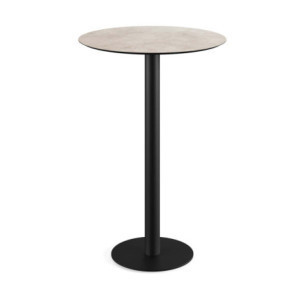 Mange-Debout Urban Piètement Noir et Plateau Moonstone - Ø 70 cm