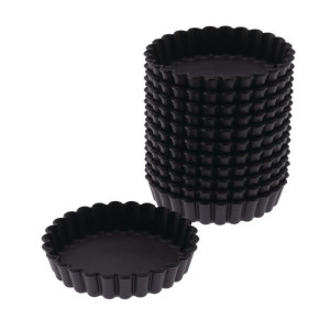 Moules à Tartelette Ronds Cannelés Ø 100mm Lot de 12