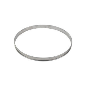 Cercle à Tarte en Inox à Bord Roulé - ⌀ 260 mm