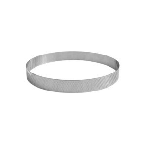 Cercle à Tarte Perforé en Inox - ⌀ 140 mm - H 35 mm