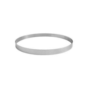 Cercle à Tarte Perforé en Inox - ⌀ 80 mm - H 20 mm