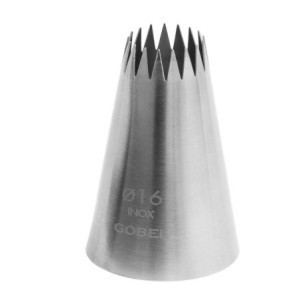 Douille à Petits Fours en Inox à 17 Dents - ⌀ 16 mm