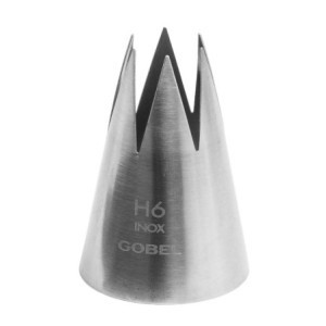 Douille Cannelée en Inox à 6 Dents - ⌀ 23 mm