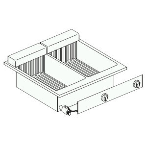 Friteuse Électrique Encastrable Drop-In - 2 x 10 L