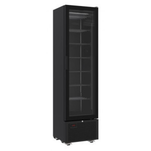 Armoire Réfrigérée Négative Noire - 1 Porte Vitrée - 221 L