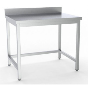 Table Inox avec Dosseret - L 800 x P 600 mm