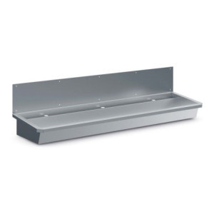 Evier Inox avec Bouchon de Vidange et Couvecle Anti-éclaboussures - L 1800 x P 468 mm