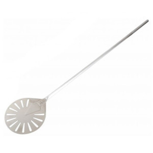 Pelle à Pizza Perforée Ronde en Inox - L 1200 mm