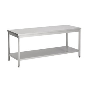 Table Inox avec Etagère - L 2000 x P 700 mm