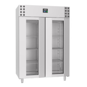 Armoire Réfrigérée Négative en Inox - 2 Portes Vitrées - 1400 L