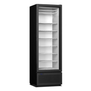 Armoire Réfrigérée Négative Noire - 1 Porte Vitrée - 417 L