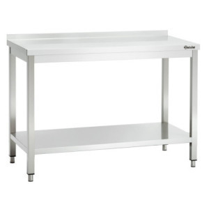 Table Inox avec Dosseret - L 1200 x P 600 mm