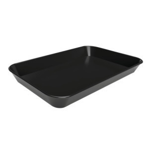 Plat de Présentation Mélamine Noir - L 250 x P 350 x H 40 mm - Lot de 5