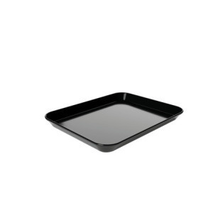 Plat de Présentation Mélamine Noir - L 150 x P 190 x H 17 mm - Lot de 5