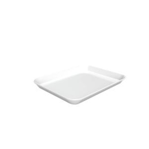 Plat de Présentation Mélamine Blanc - L 150 x P 190 x H 17 mm - Lot de 5