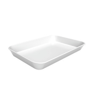 Plat de Présentation Mélamine Blanc - L 250 x P 350 x H 40 mm - Lot de 5