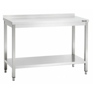 Table Inox avec Dosseret - L 1600 x P 600 mm