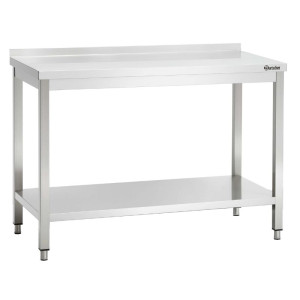 Table Inox avec Dosseret - L 1600 x P 700 mm