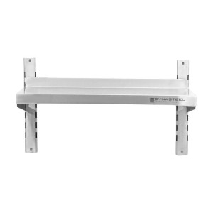 Etagère Murale en Inox sur Crémaillères - L 600 x P 300 mm