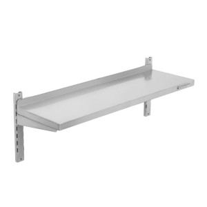 Etagère Murale en Inox sur Crémaillères - L 1000 x P 300 mm