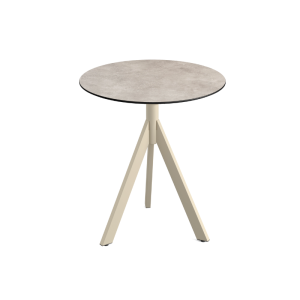 Table de Bistrot avec Piètement Sable Infinity Tripod et Plateau HPL Moonstone - Ø 70 cm