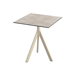 Table de Bistrot avec Piètement Sable Infinity Tripod et Plateau HPL Moonstone - 70 x 70 cm