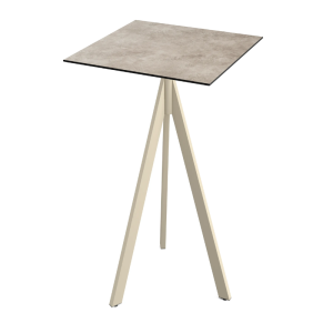 Mange-Debout Infinity Tripod avec Piètement Sable et Plateau HPL Moonstone - 70 x 70 cm