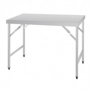 Table Pliante en Inox - 1200 mm Vogue - 1