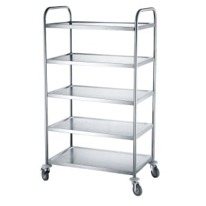 Chariot de Service Inox 5 Plateaux