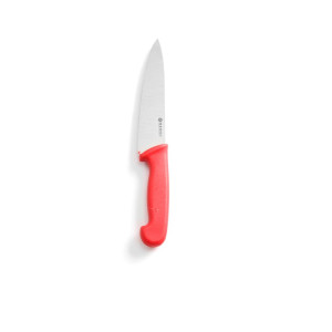 Couteau de Chef Rouge pour Viande Crue - Lame 18 cm