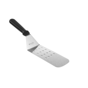 Spatule Flexible Perforée Coudée Inox avec Manche en PP - 37 cm