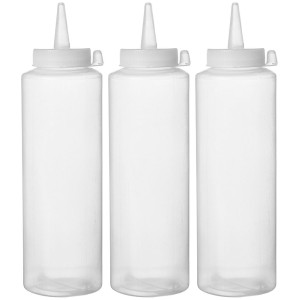 Flacon Distributeur Transparent - 0,7 L - Lot de 3