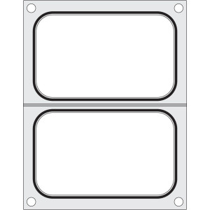 Matrice de Scellage pour Scelleuse Manuelle - 2 Compartiments 178 x 113 mm