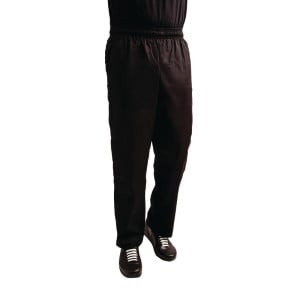 Pantalon de Cuisine Mixte Easyfit Noir Traité Teflon - Taille S