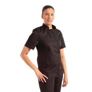 Veste de Cuisine Zippée Noire pour Femme Springfield - Taille M