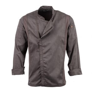 Veste de Cuisine Mixte à Fermeture Éclair Gris Graphite Hartford - Taille L