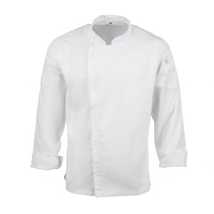 Veste de Cuisine Mixte à Fermeture Éclair Blanche Hartford - Taille M