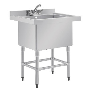 Evier Profond avec Dosseret 100 L - 770 x 600 mm