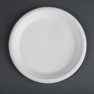 Assiettes en Bagasse Compostables 26 cm - Lot de 50